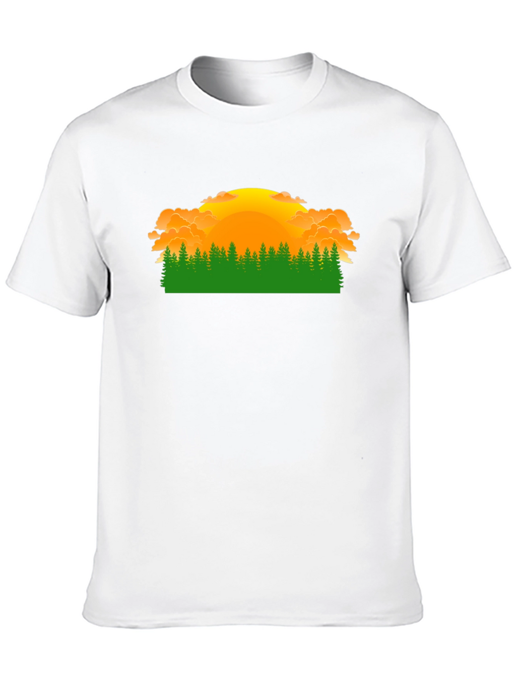 Sunset Forest Graphic Tee - Nature Lover Shirt