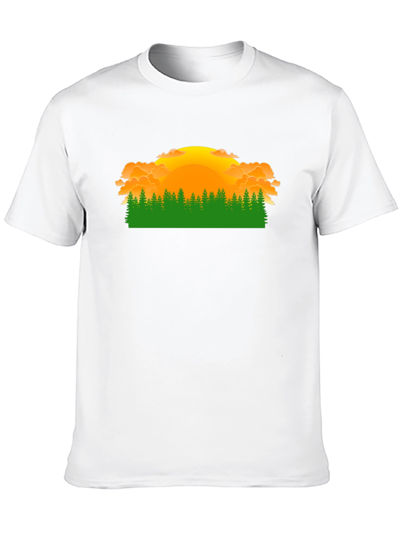 Sunset Forest Graphic Tee - Nature Lover Shirt