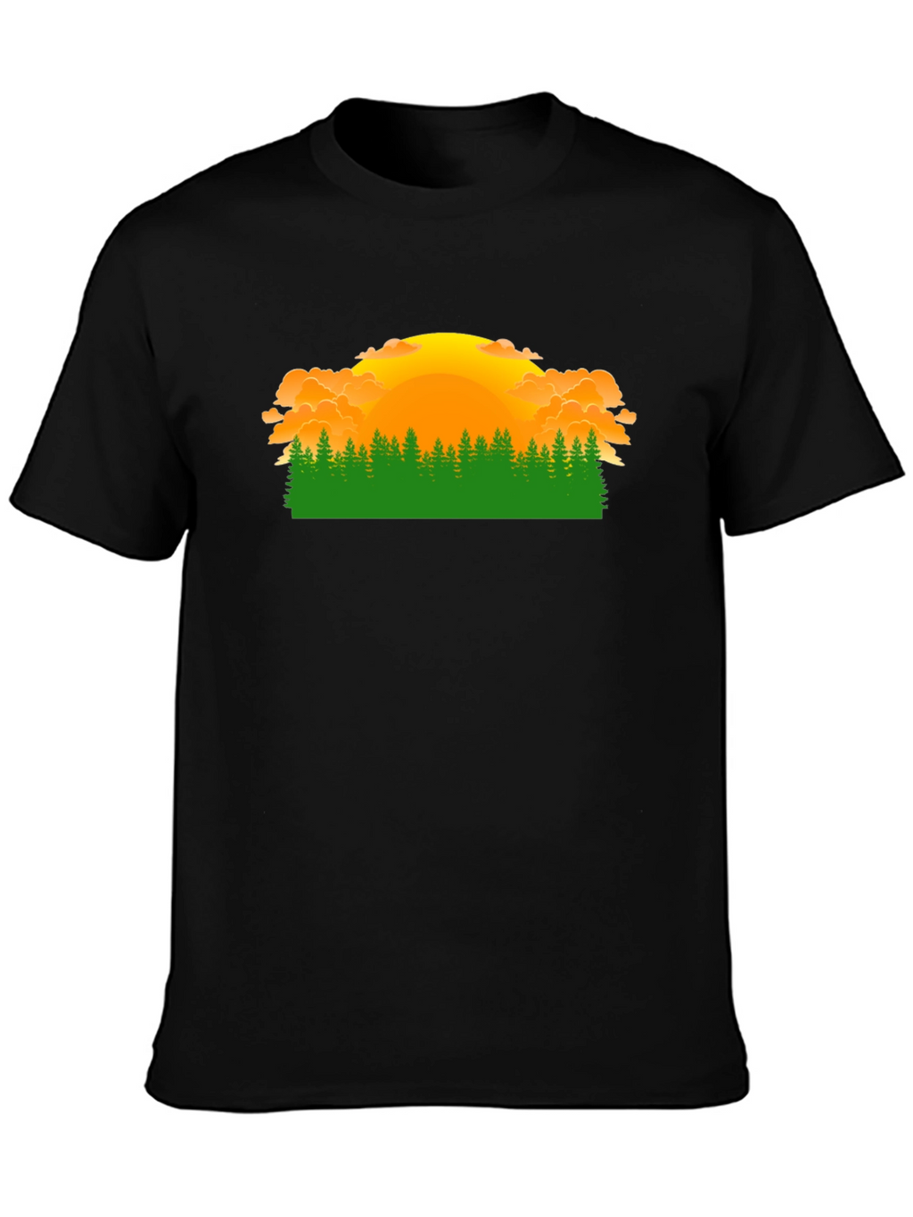 Sunset Forest Graphic Tee - Nature Lover Shirt