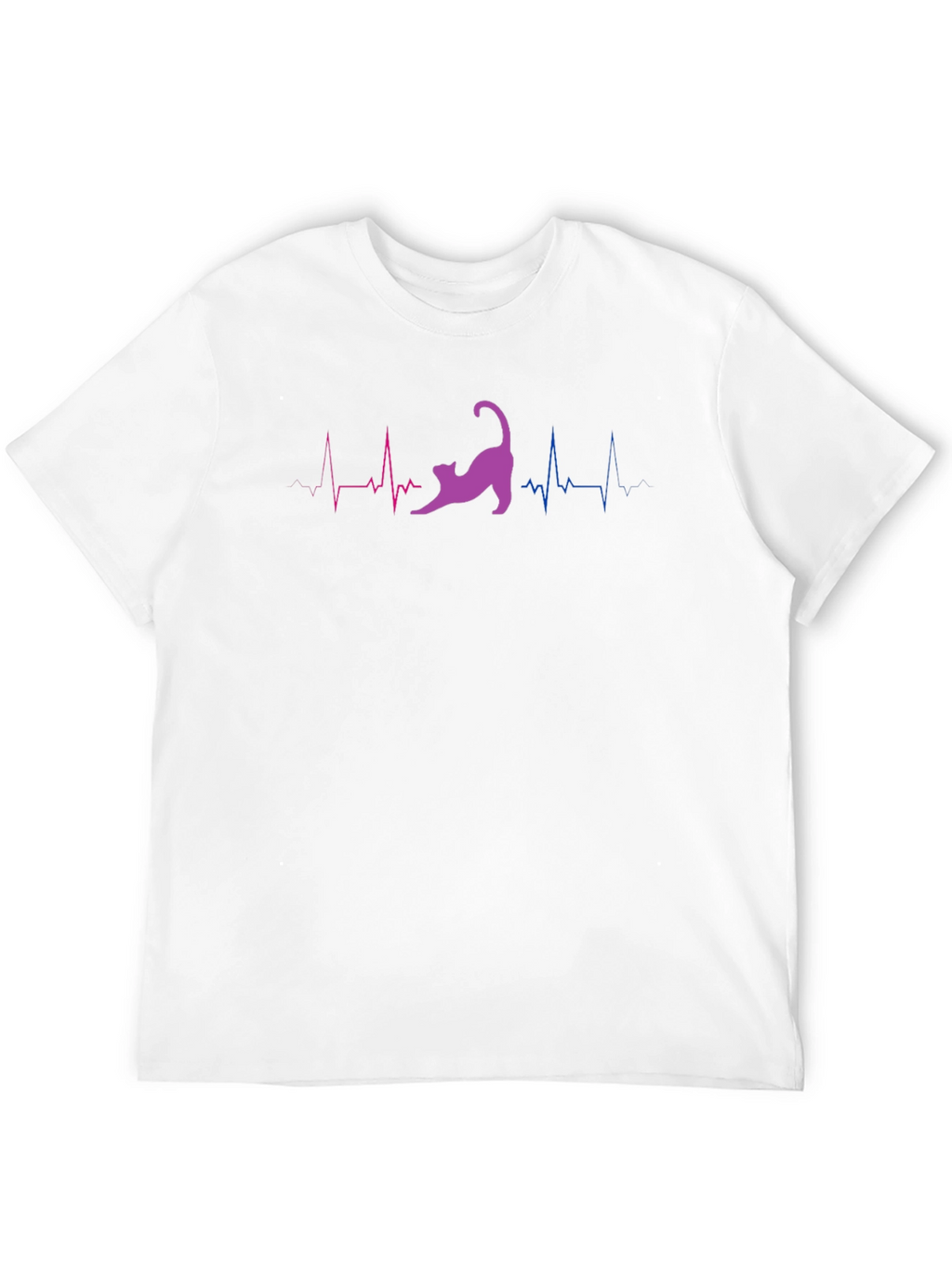 Bisexual Pride Cat Heartbeat T-Shirt