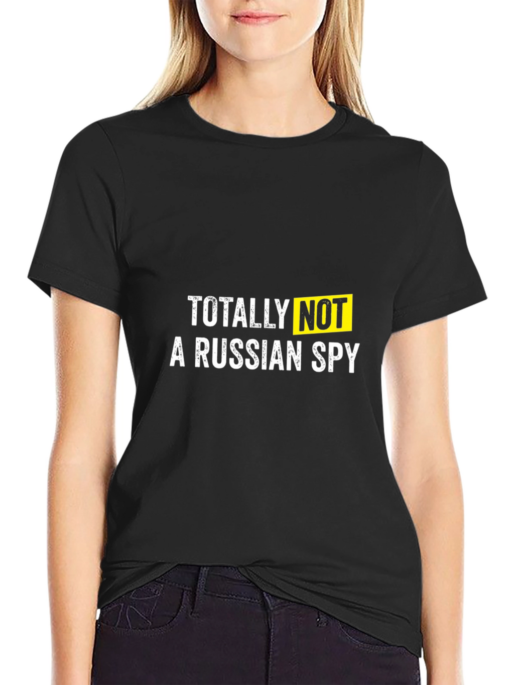 Totally Not A Russian Spy Black T-Shirt
