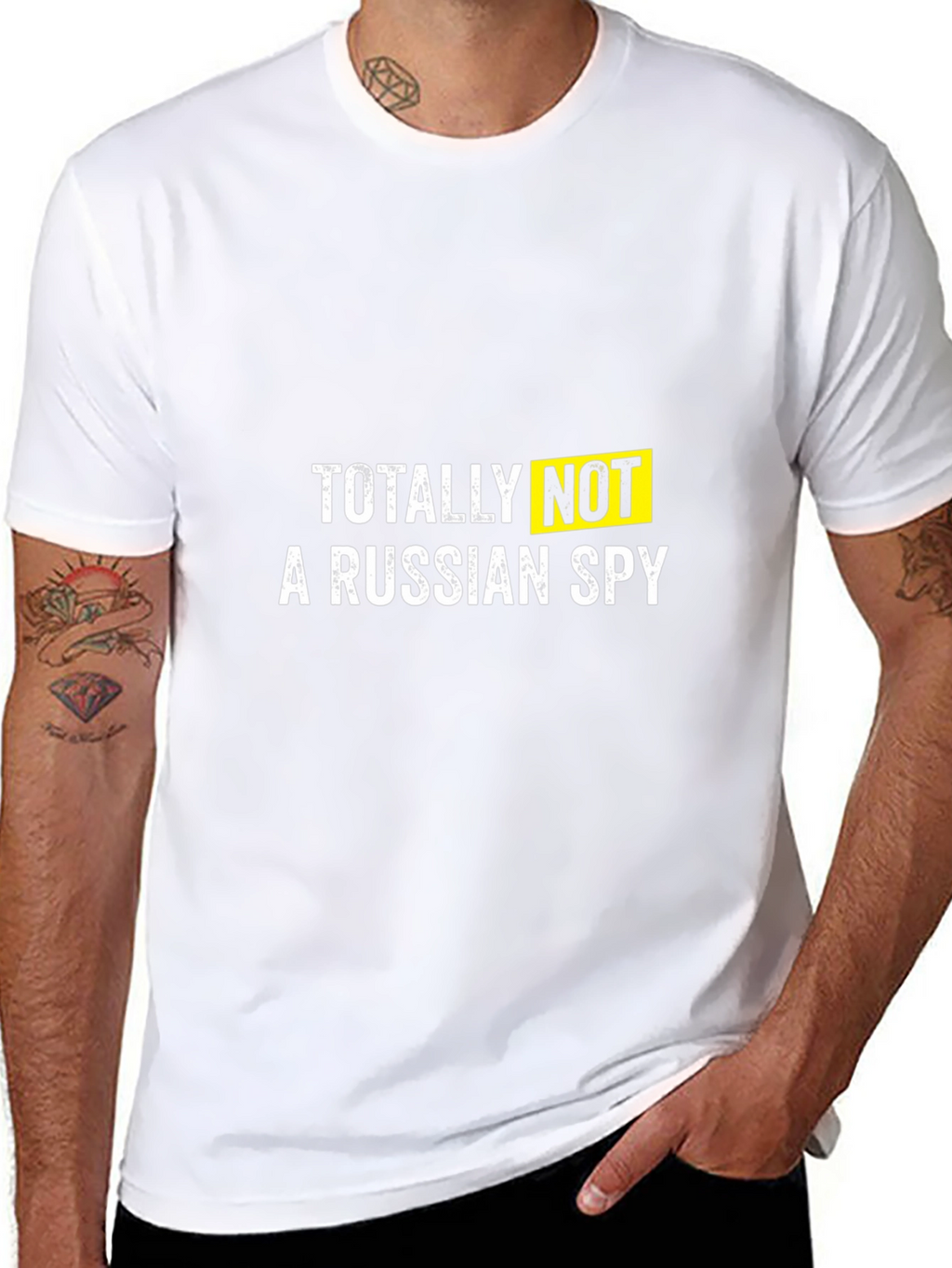 Totally Not A Russian Spy Black T-Shirt