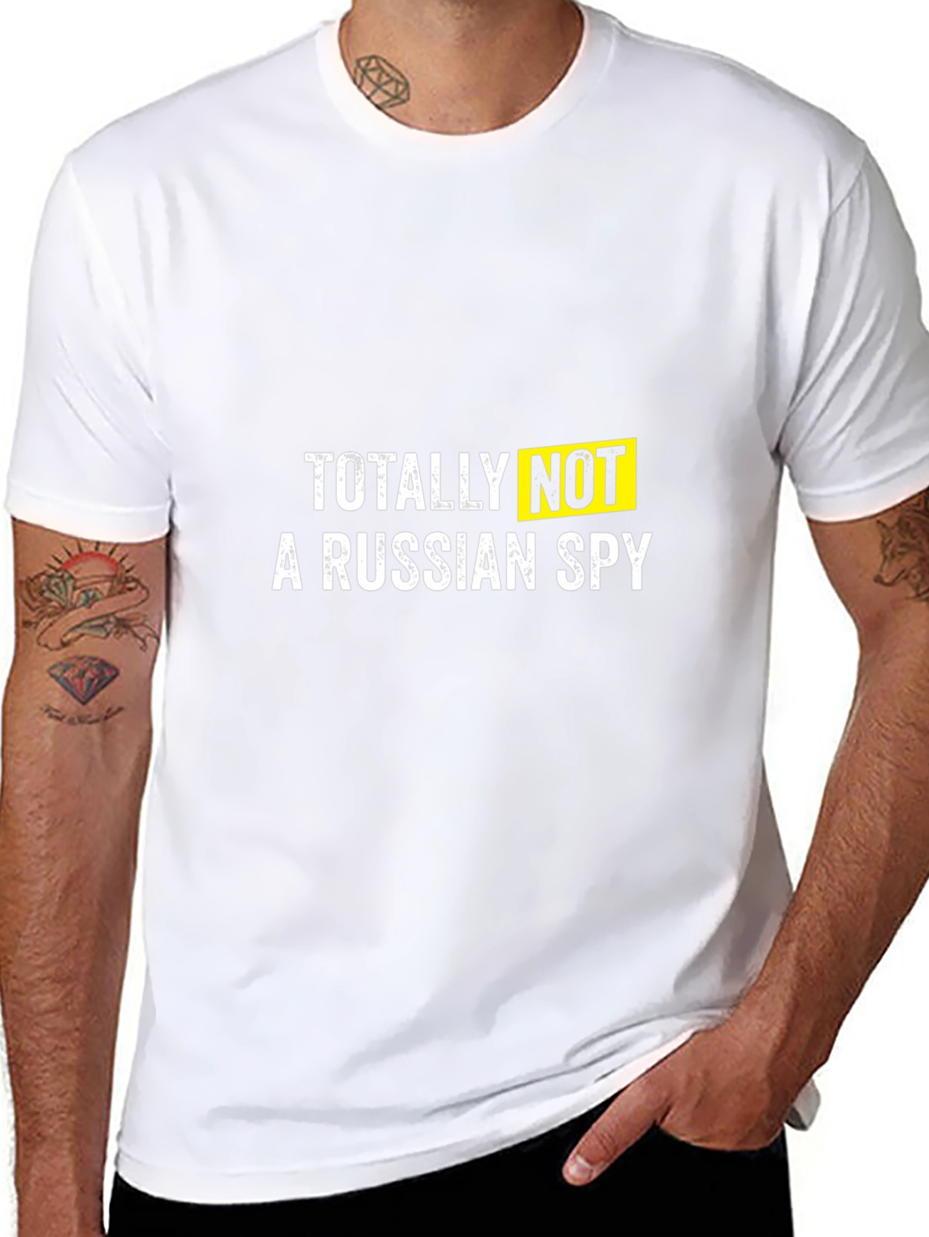 Totally Not A Russian Spy Black T-Shirt