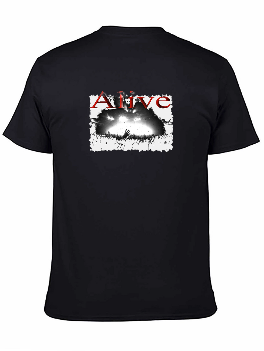Alive Concert Graphic Tee - Black Cotton T-Shirt