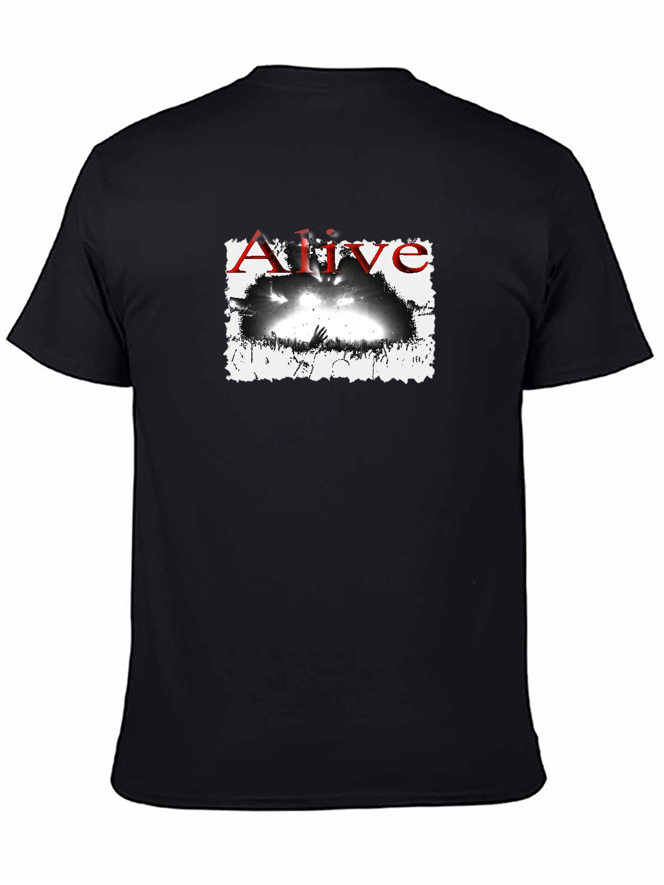 Alive Concert Graphic Tee - Black Cotton T-Shirt