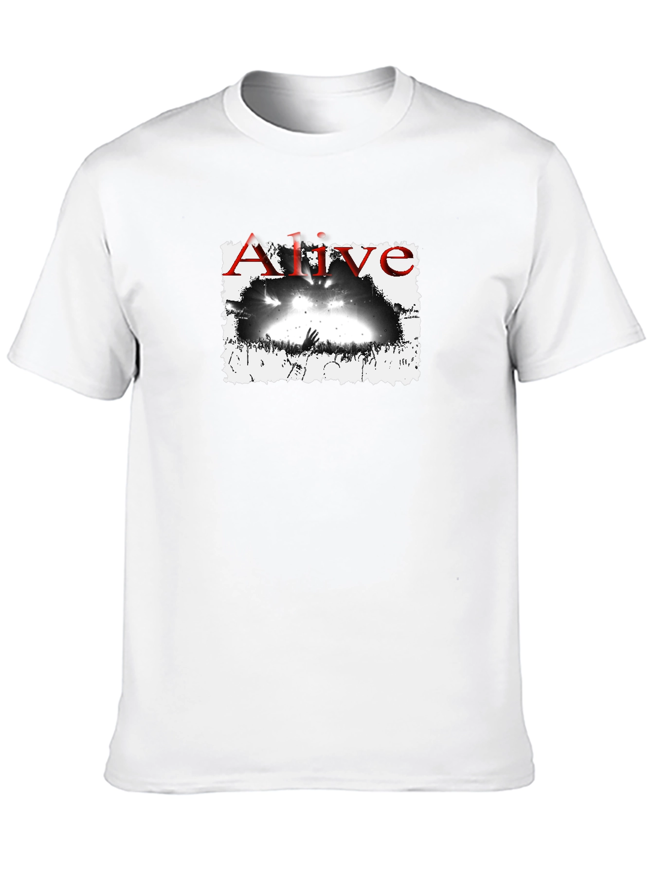 Alive Concert Graphic Tee - Black Cotton T-Shirt