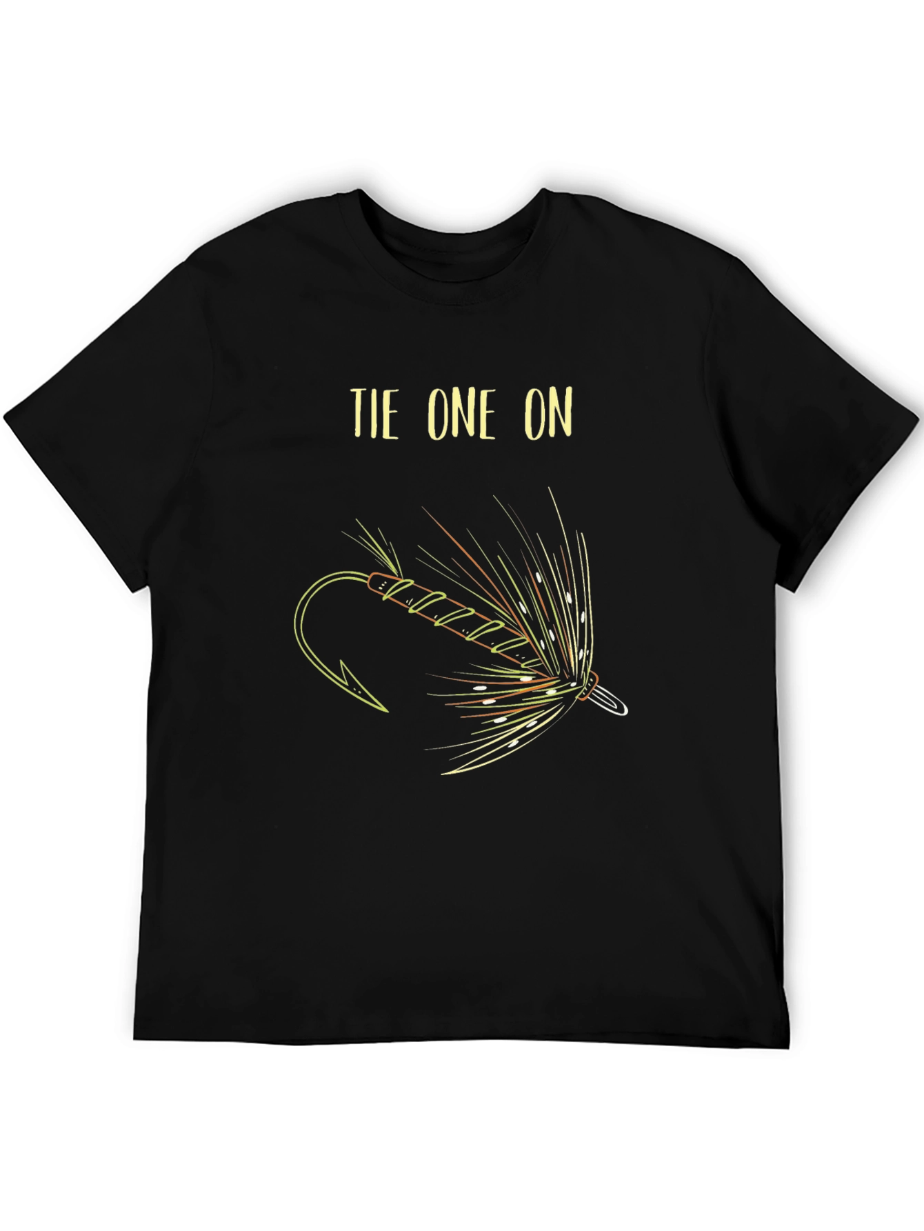 Tie One On Fly Fishing T-Shirt - Black