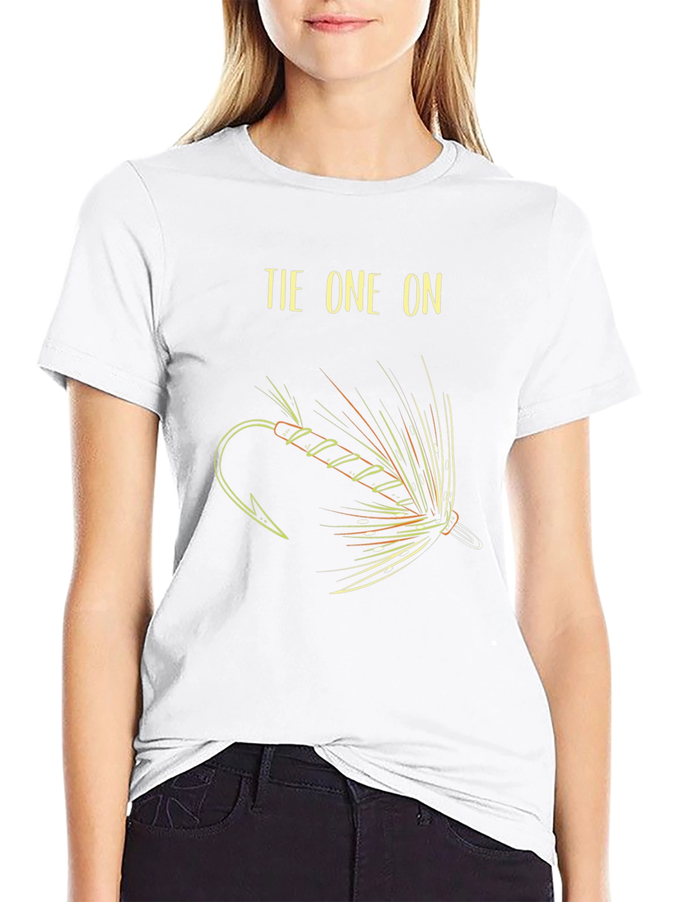 Tie One On Fly Fishing T-Shirt - Black