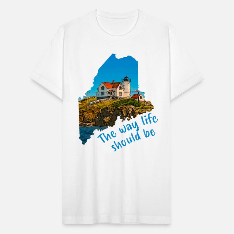 Nubble Lighthouse Maine Nautical State Saying