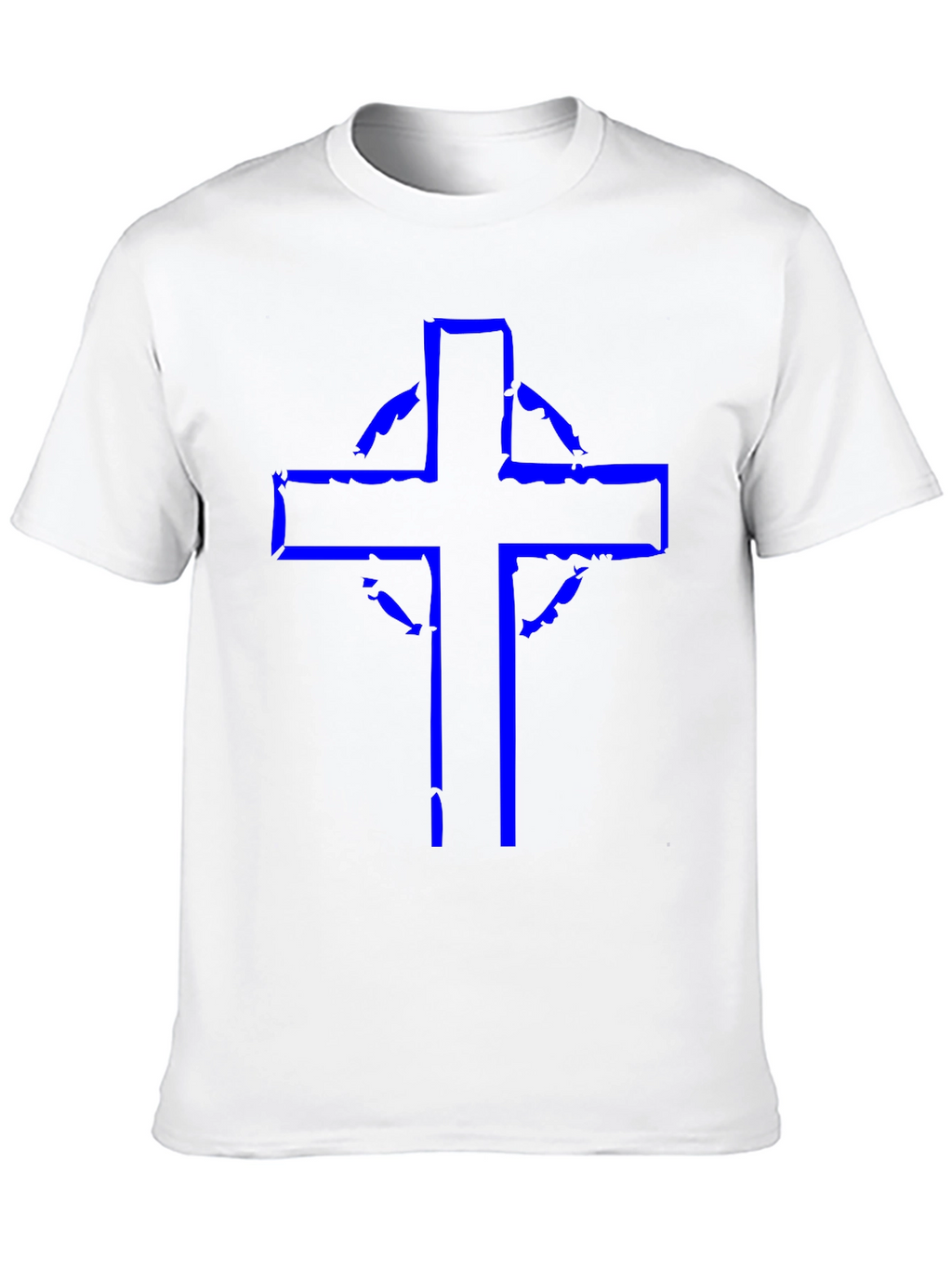 Distressed Celtic Cross Graphic Tee - Black