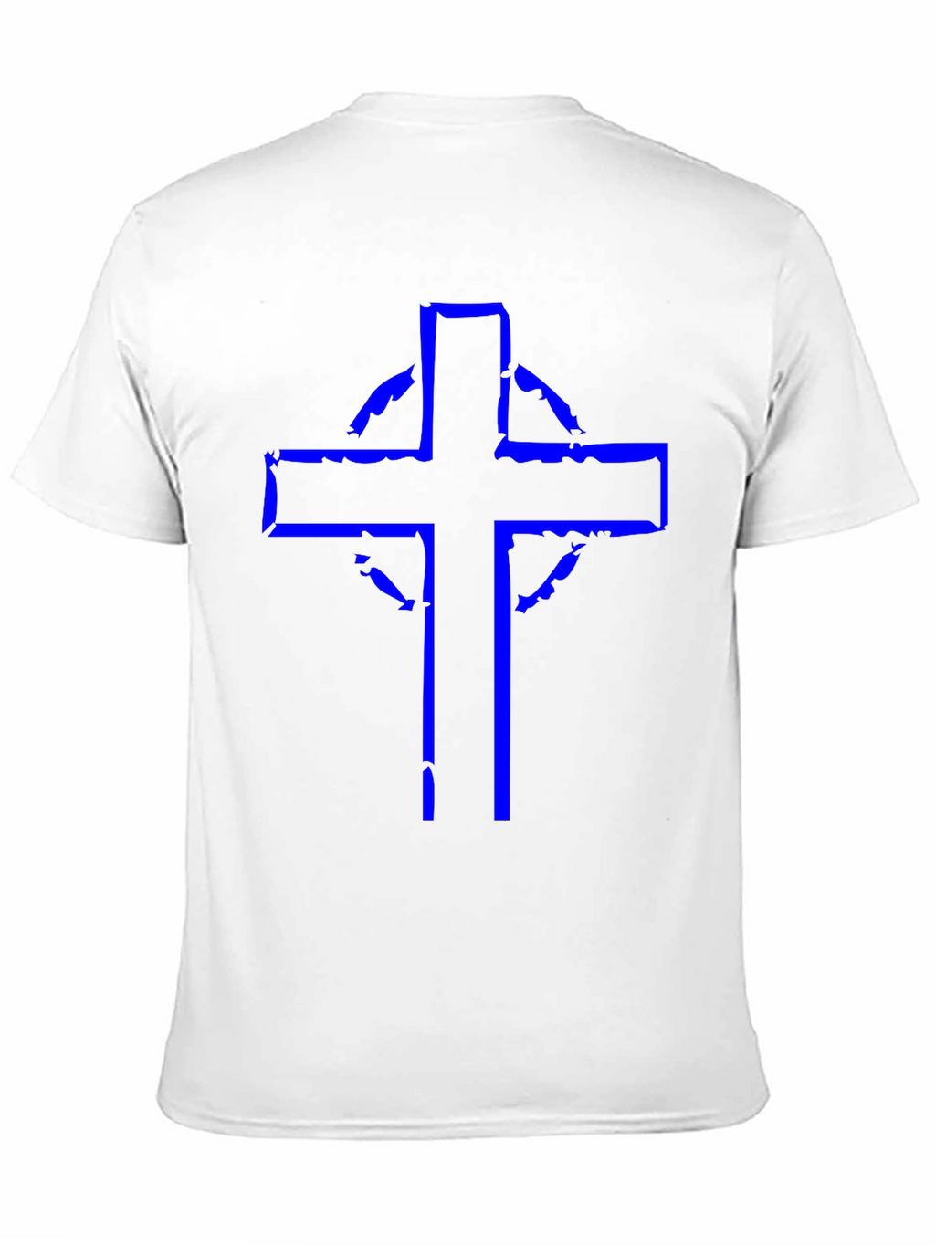 Distressed Celtic Cross Graphic Tee - Black