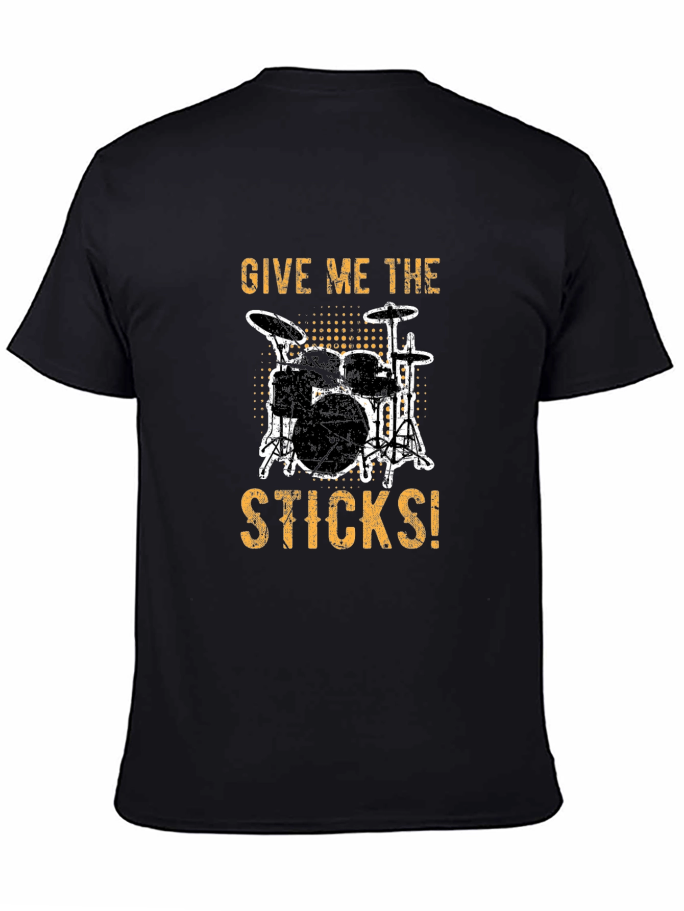 Give Me The Sticks Drummer T-Shirt - Black