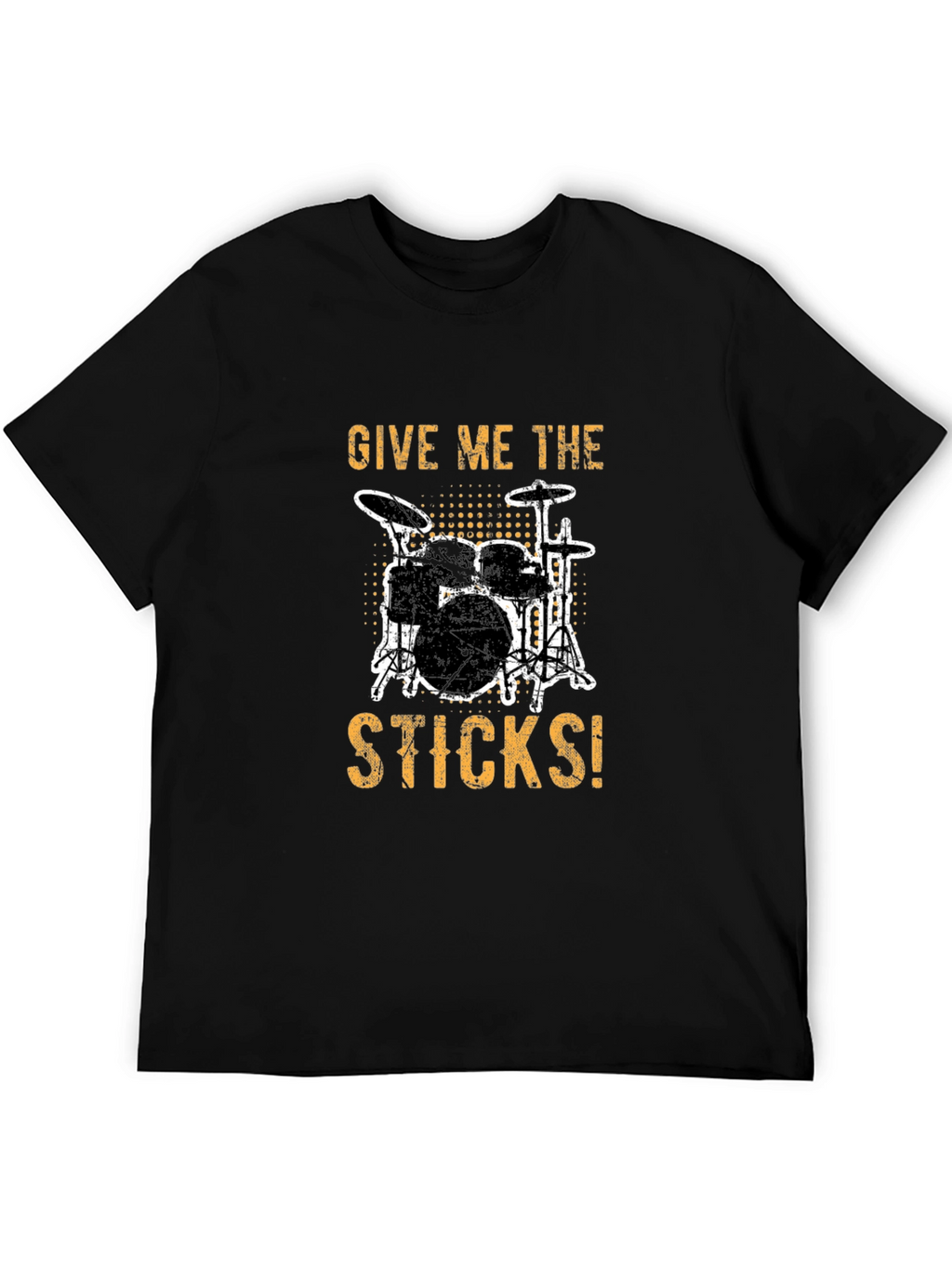 Give Me The Sticks Drummer T-Shirt - Black
