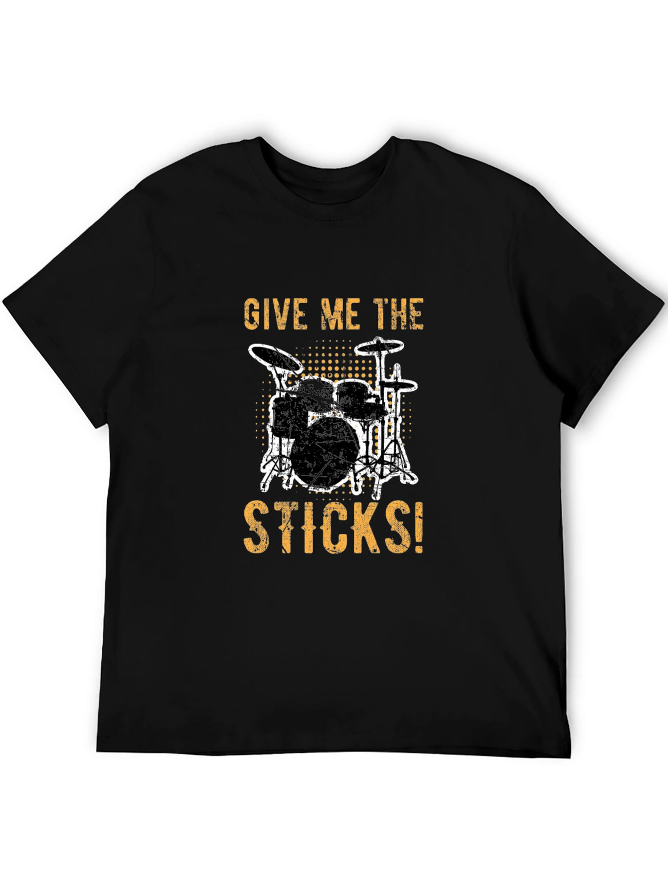 Give Me The Sticks Drummer T-Shirt - Black