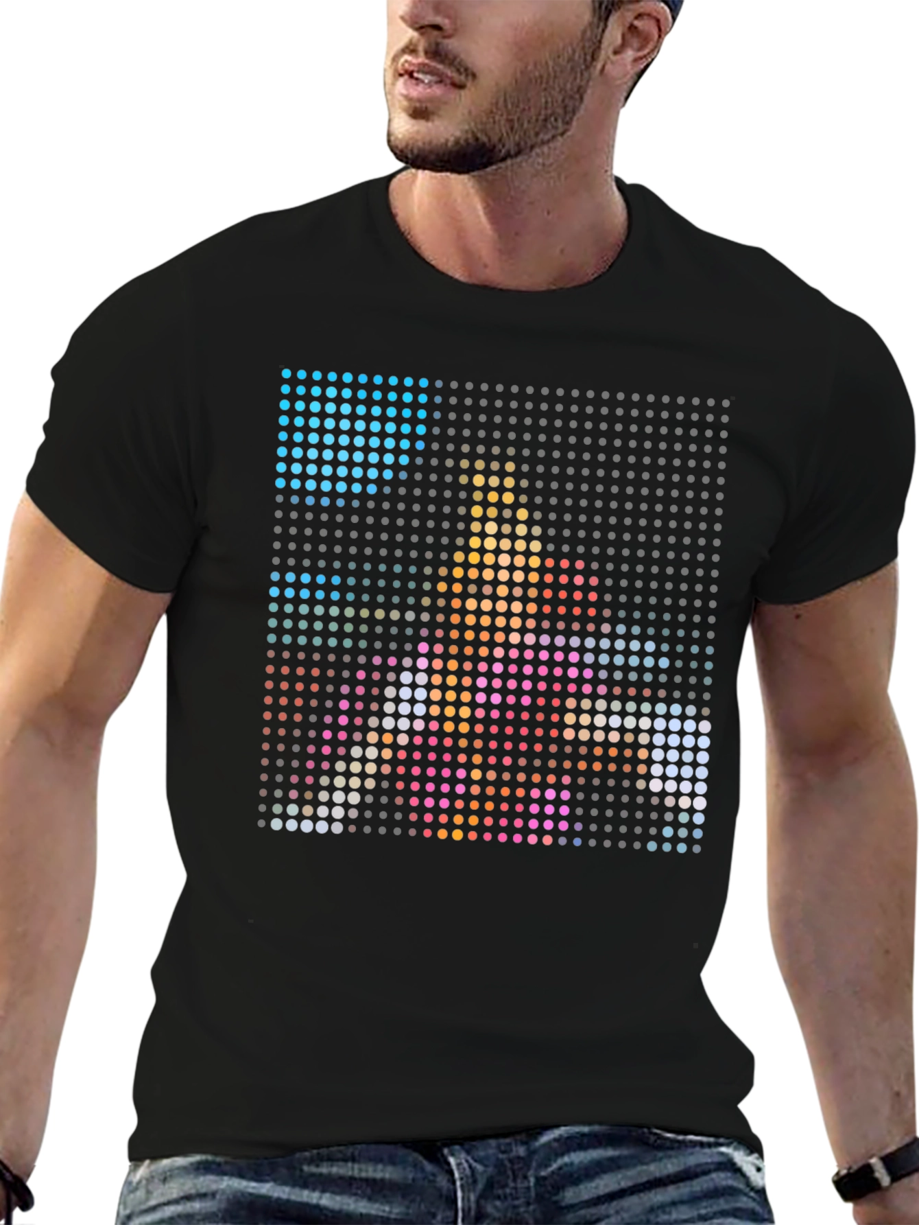 Pixel Art Graphic Black T-Shirt
