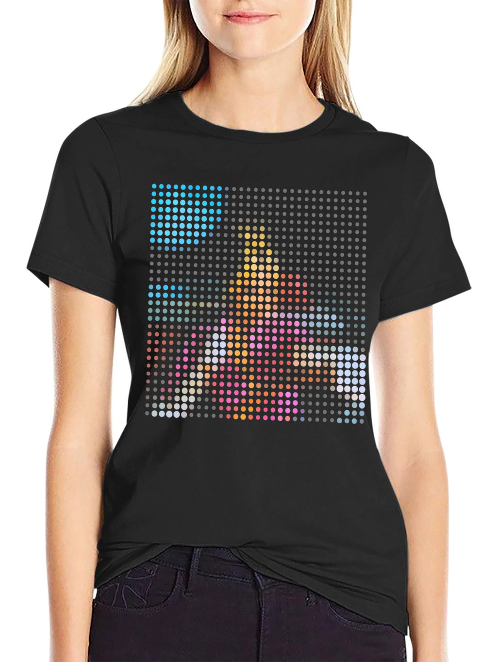 Pixel Art Graphic Black T-Shirt