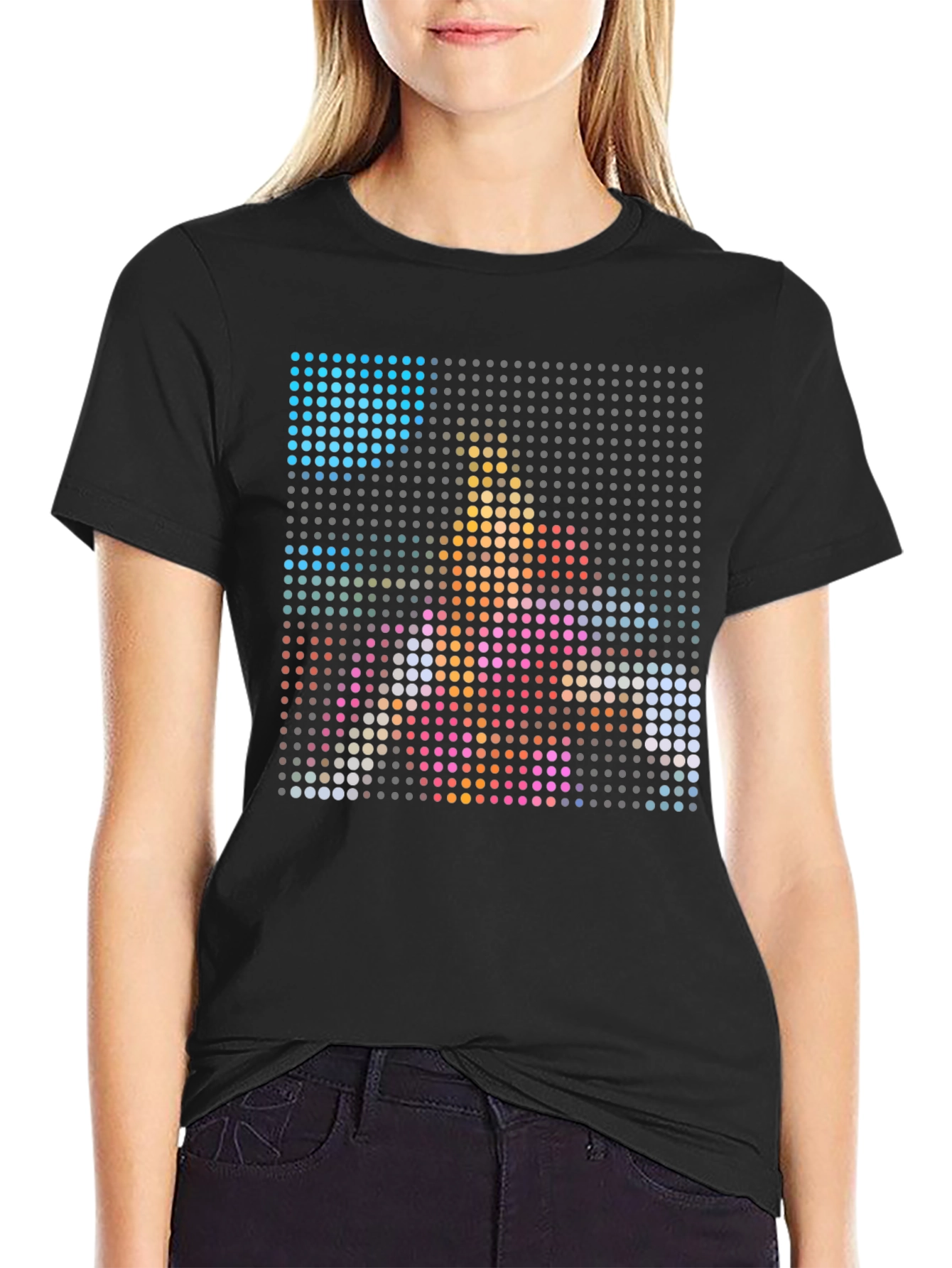 Pixel Art Graphic Black T-Shirt