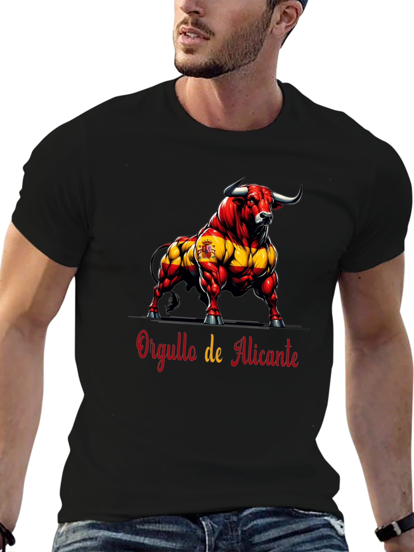 Pride of Alicante Spain Bull Graphic Tee
