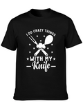 Crazy Things Knife Black T-Shirt