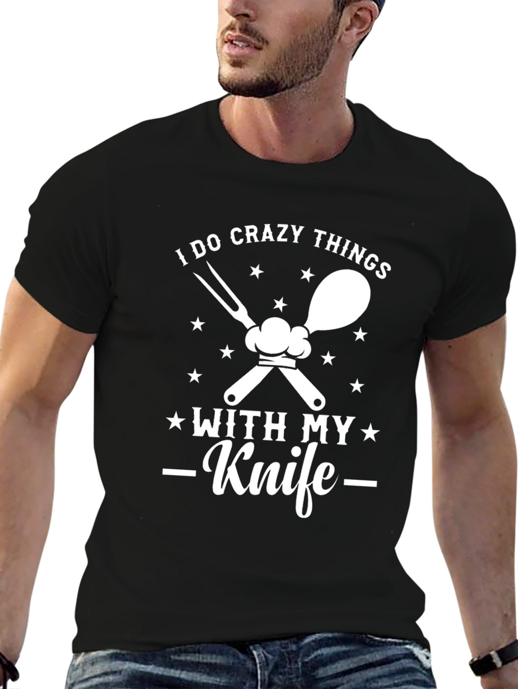 Crazy Things Knife Black T-Shirt