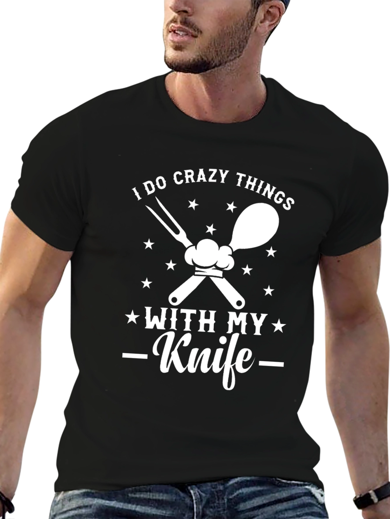 Crazy Things Knife Black T-Shirt