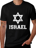 Israel Star of David Mens Black T-Shirt