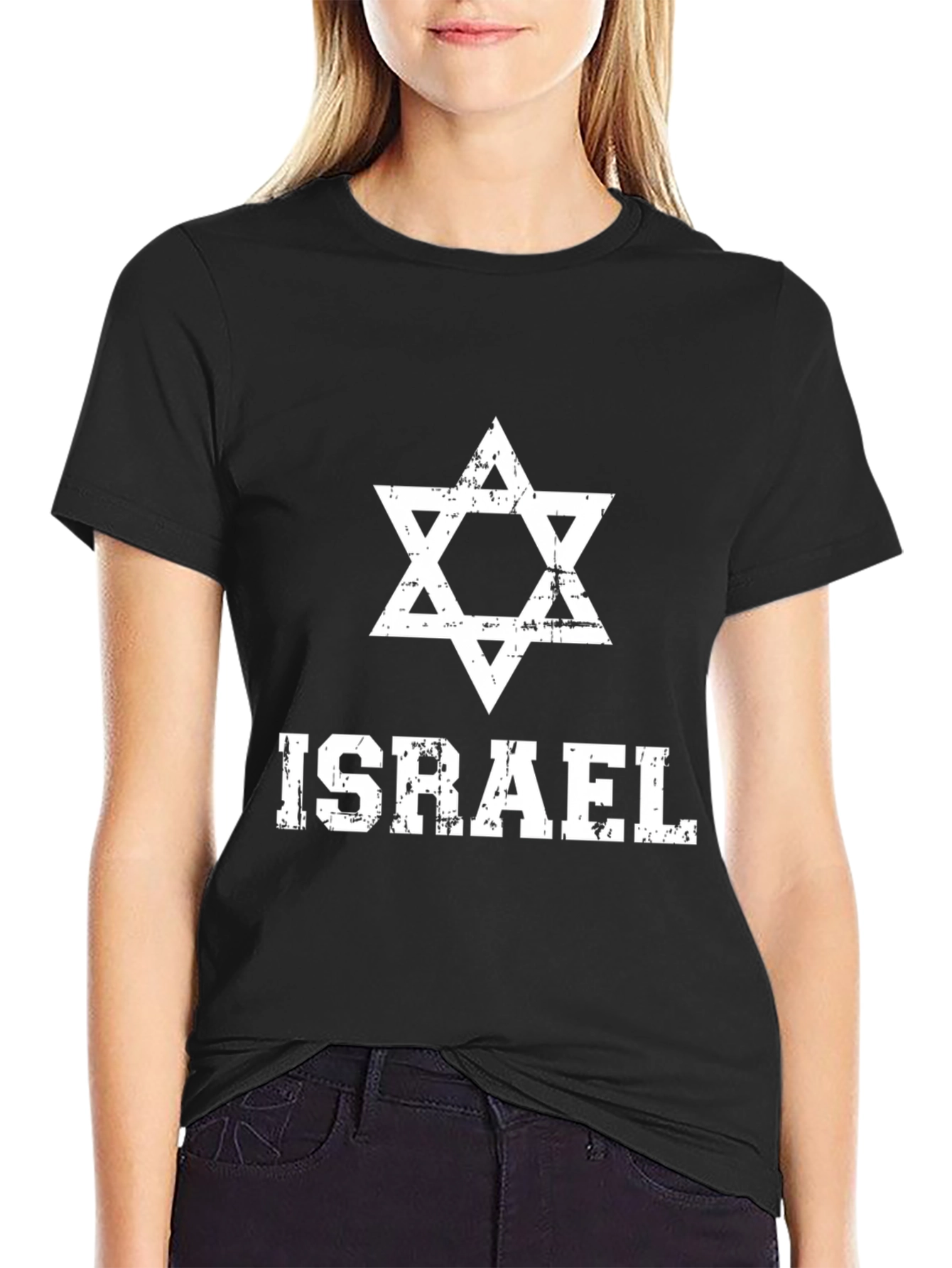 Israel Star of David Mens Black T-Shirt