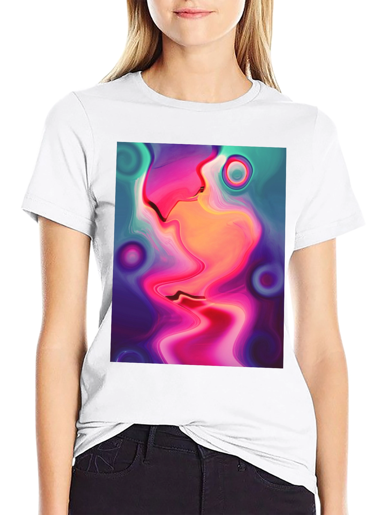 Abstract Art Graphic Tee - Modern Style