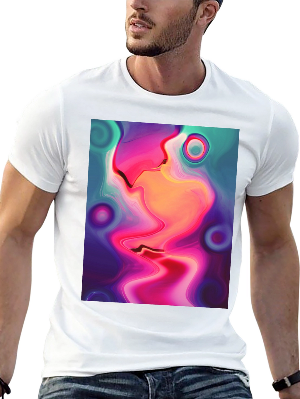 Abstract Art Graphic Tee - Modern Style