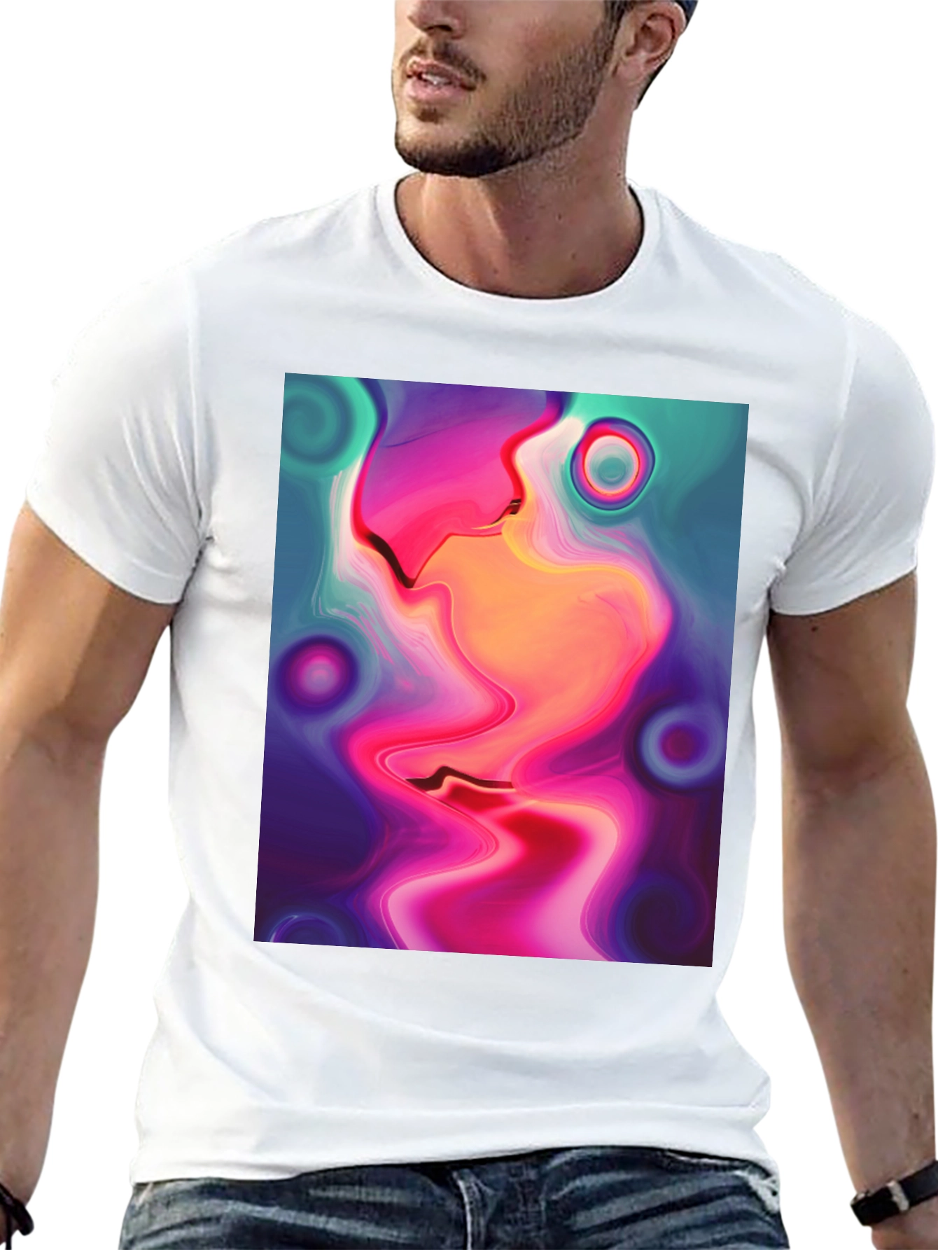 Abstract Art Graphic Tee - Modern Style