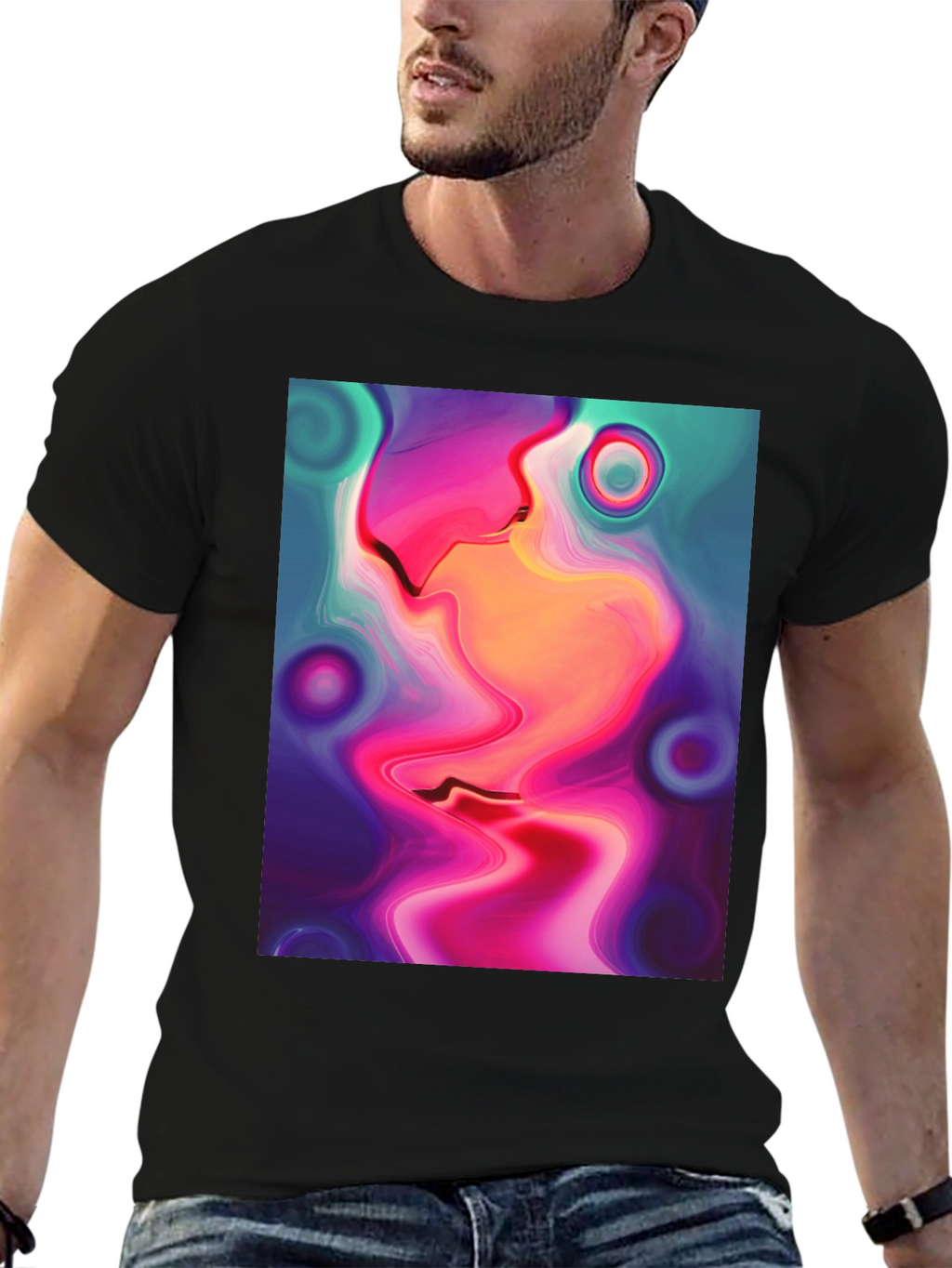 Abstract Art Graphic Tee - Modern Style