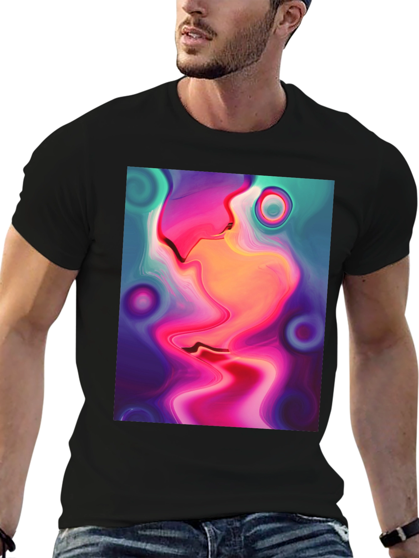 Abstract Art Graphic Tee - Modern Style