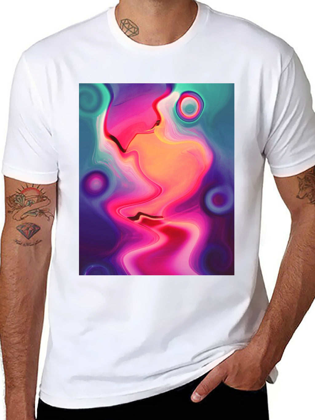 Abstract Art Graphic Tee - Modern Style
