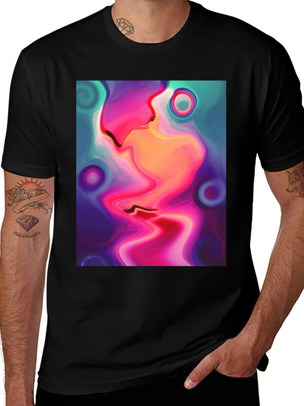 Abstract Art Graphic Tee - Modern Style