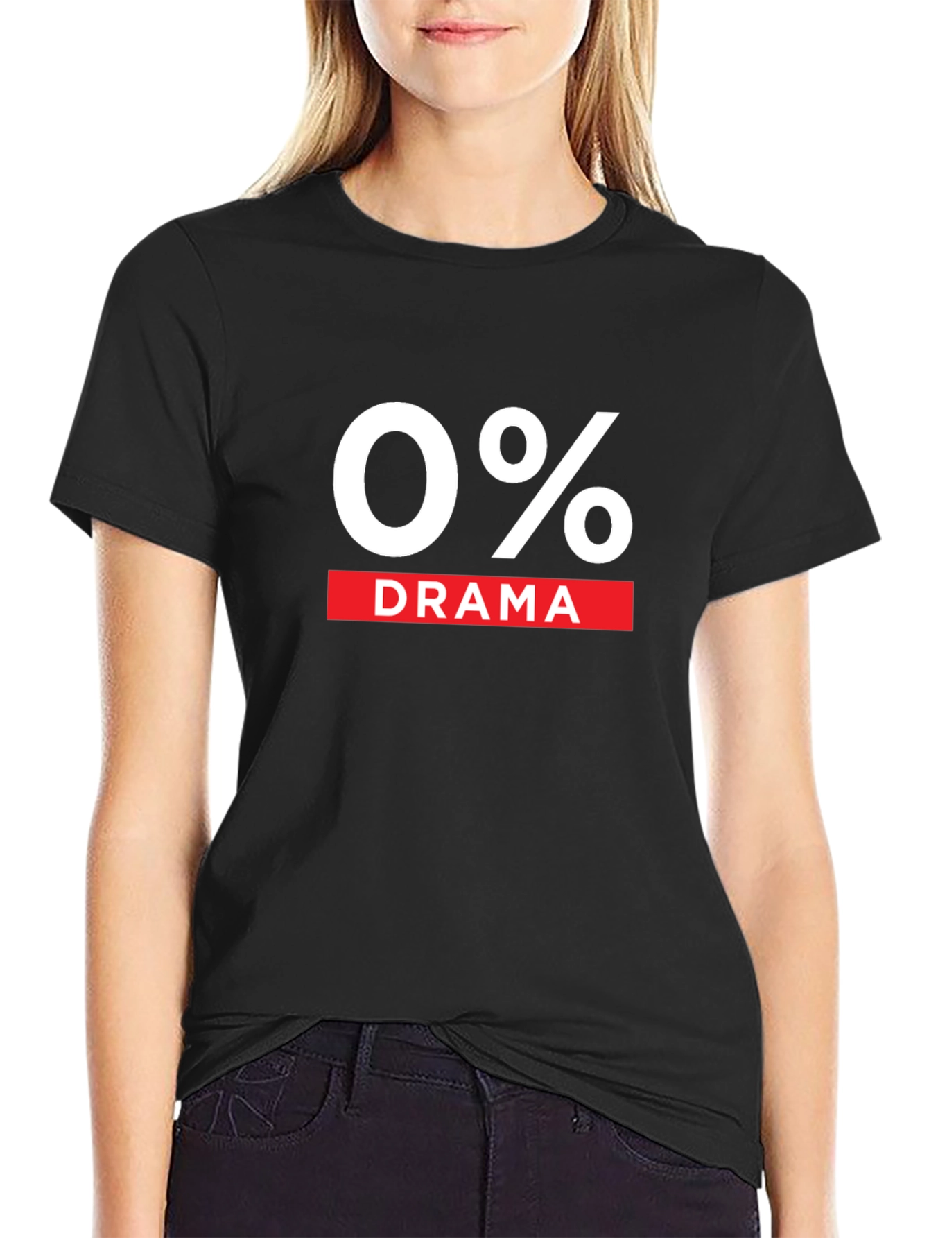 0% Drama Black Graphic T-Shirt