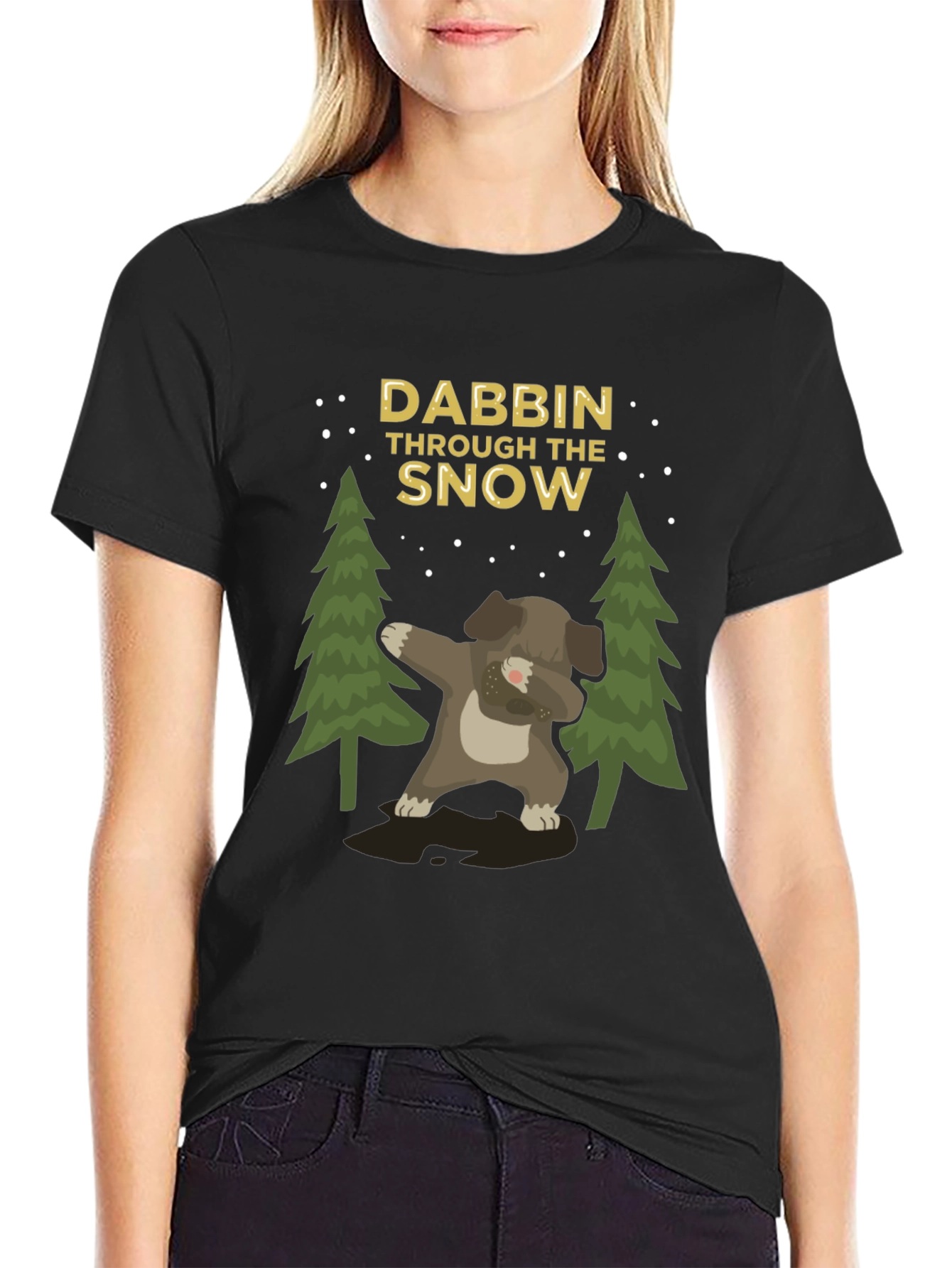 Dabbing Through The Snow Graphic Tee