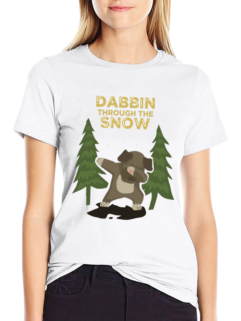 Dabbing Through The Snow Graphic Tee