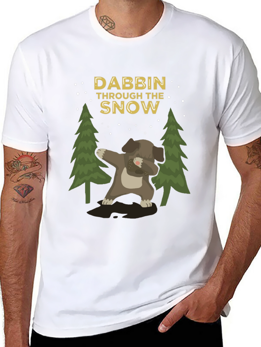 Dabbing Through The Snow Graphic Tee