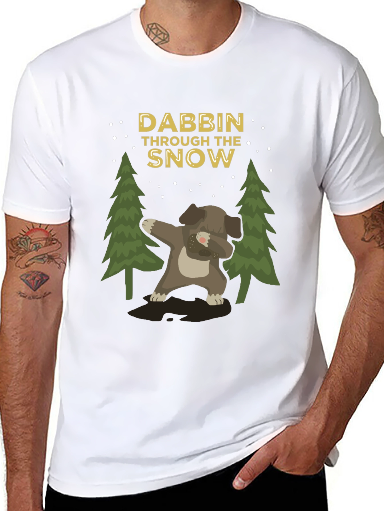 Dabbing Through The Snow Graphic Tee