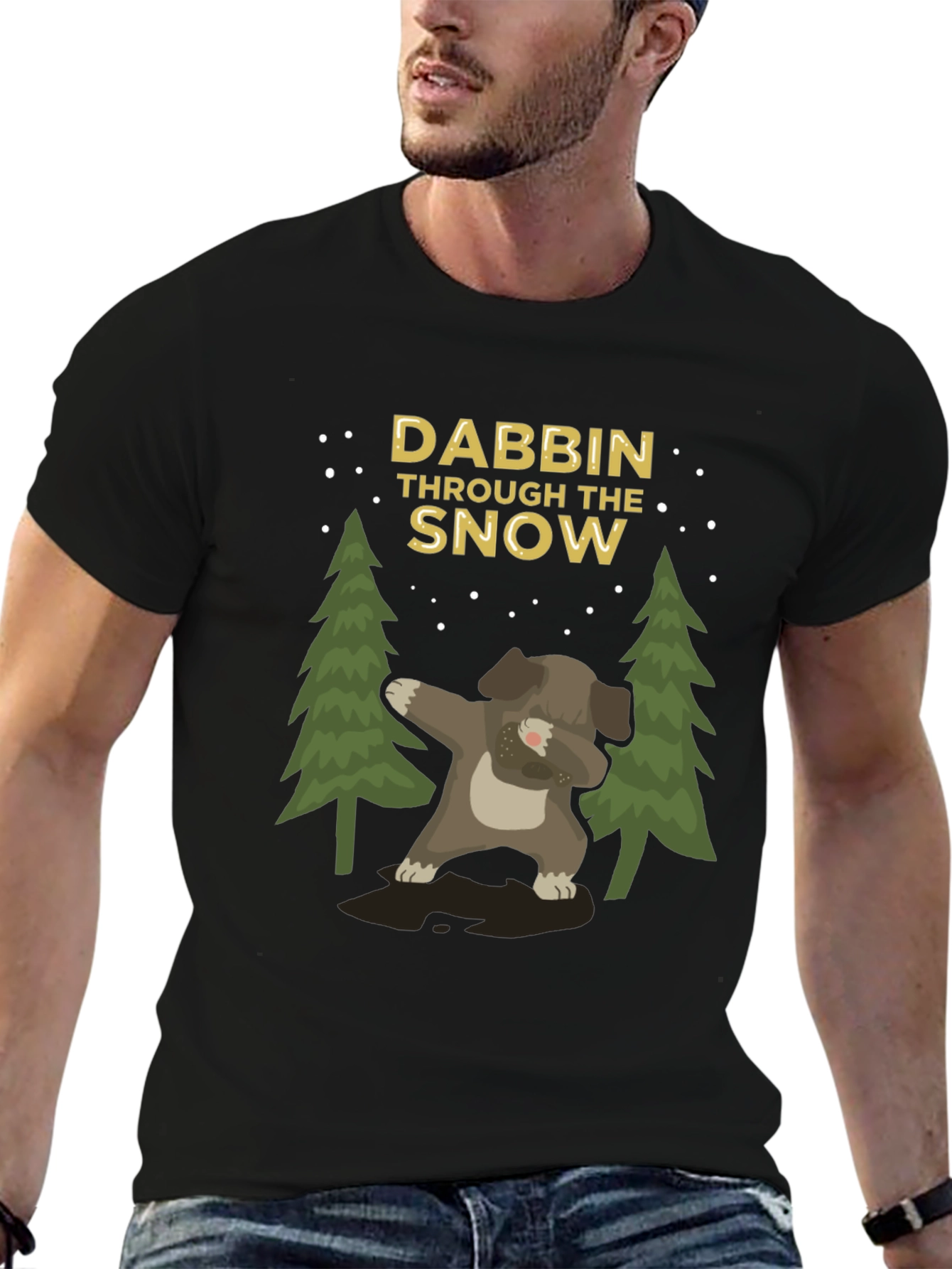 Dabbing Through The Snow Graphic Tee