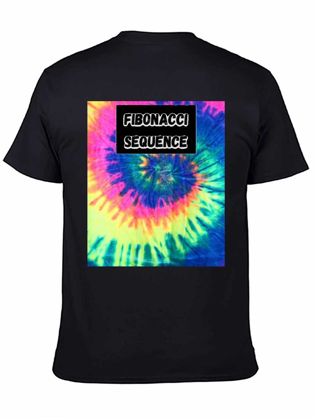 Fibonacci Sequence Tie-Dye Graphic T-Shirt