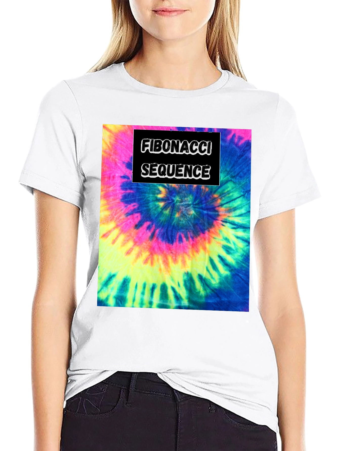 Fibonacci Sequence Tie-Dye Graphic T-Shirt
