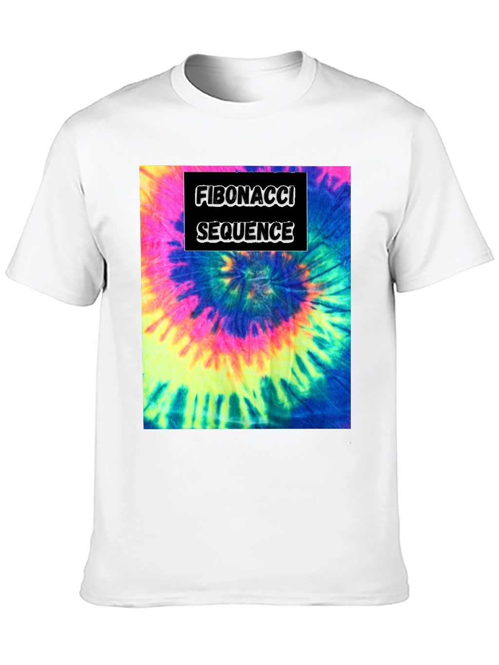 Fibonacci Sequence Tie-Dye Graphic T-Shirt