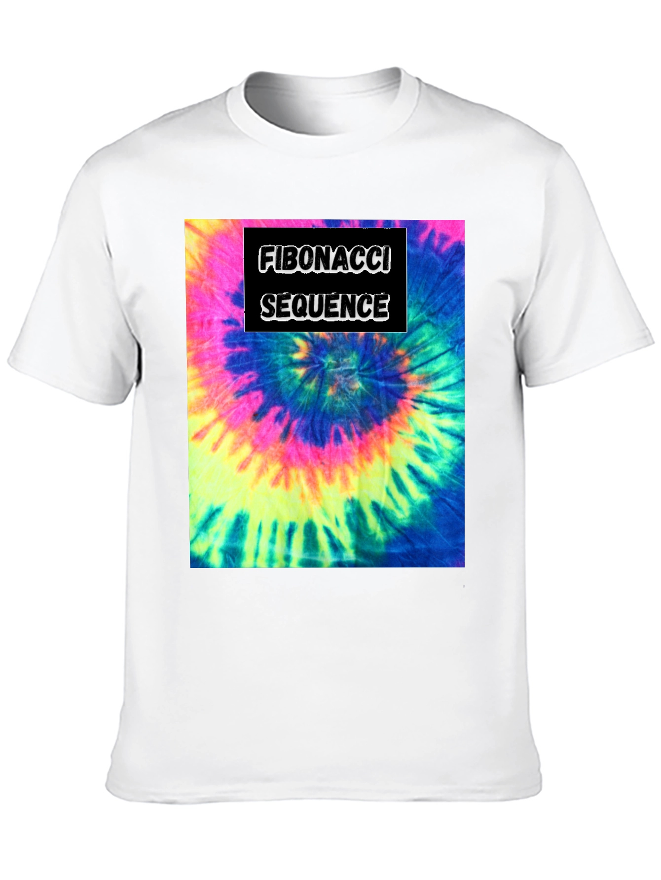 Fibonacci Sequence Tie-Dye Graphic T-Shirt