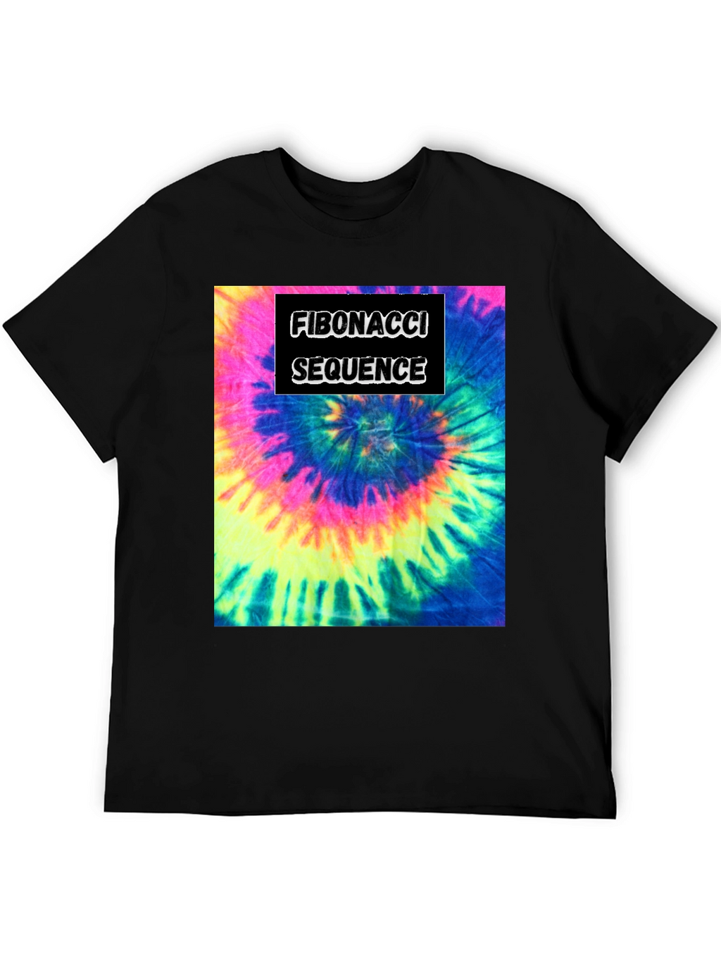 Fibonacci Sequence Tie-Dye Graphic T-Shirt
