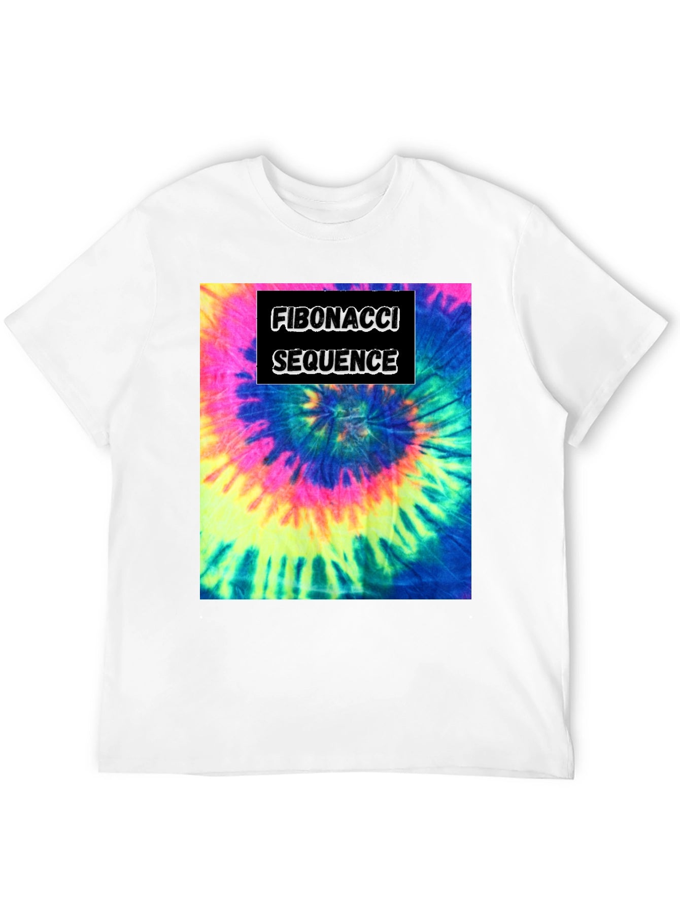 Fibonacci Sequence Tie-Dye Graphic T-Shirt