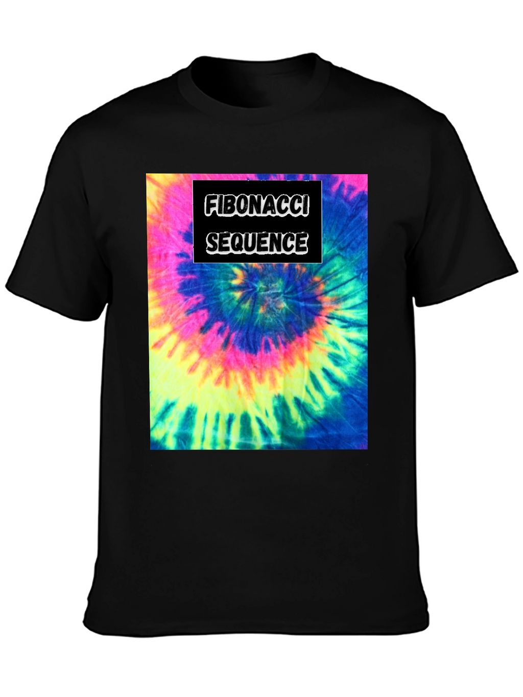 Fibonacci Sequence Tie-Dye Graphic T-Shirt