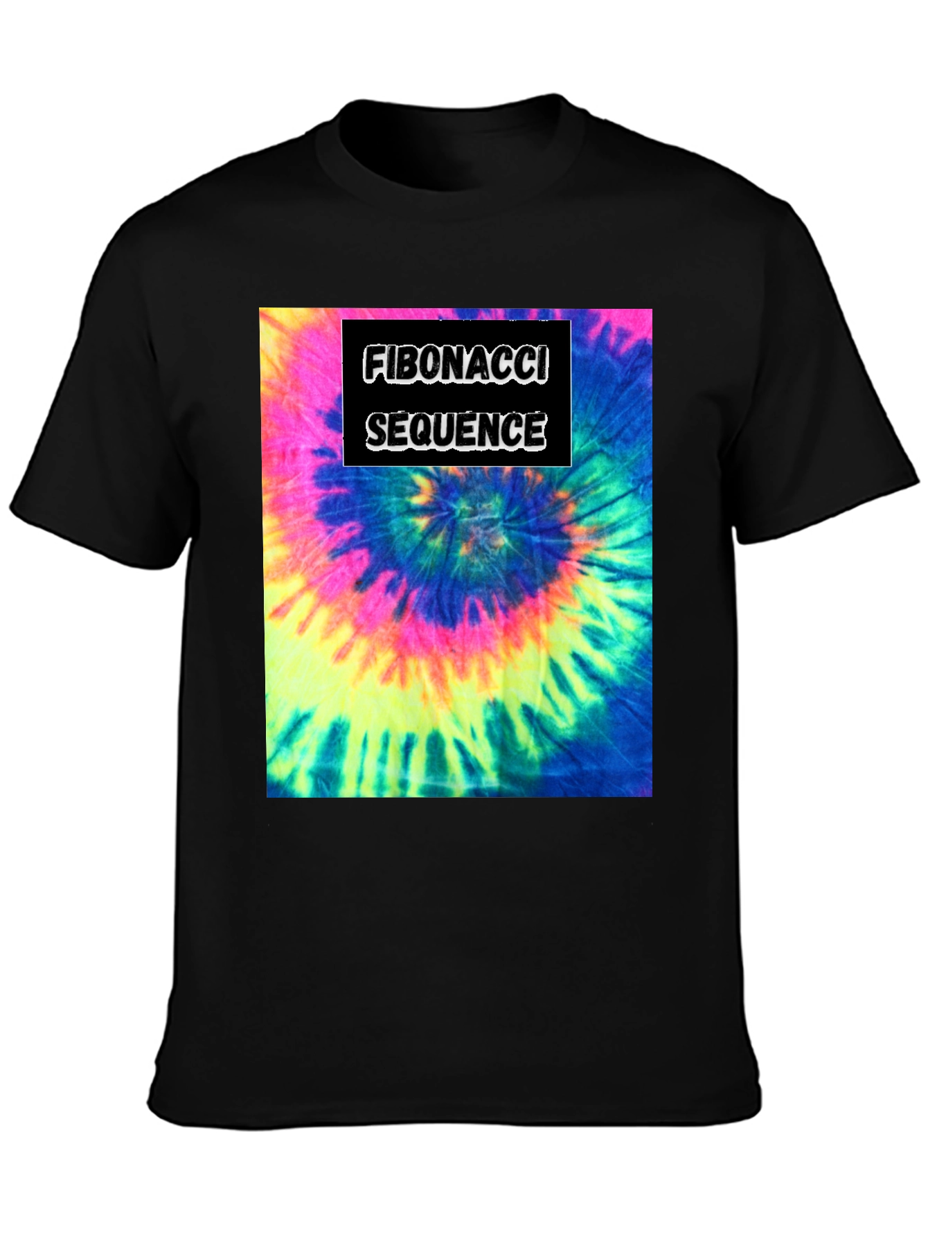 Fibonacci Sequence Tie-Dye Graphic T-Shirt