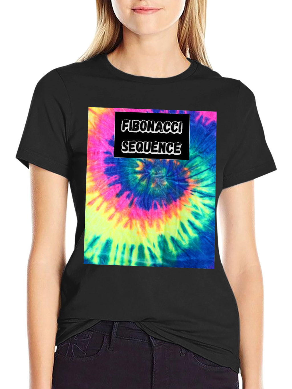Fibonacci Sequence Tie-Dye Graphic T-Shirt