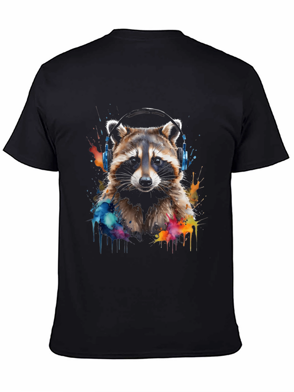 Raccoon Headphone Graphic Tee